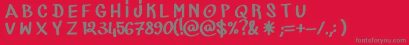 MarkerCre Font – Gray Fonts on Red Background