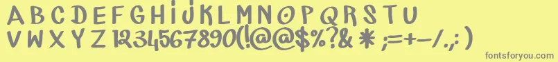 MarkerCre Font – Gray Fonts on Yellow Background