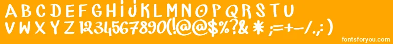 MarkerCre Font – White Fonts on Orange Background