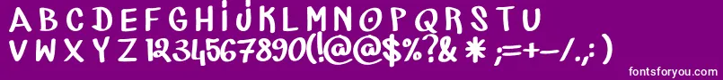 MarkerCre Font – White Fonts on Purple Background