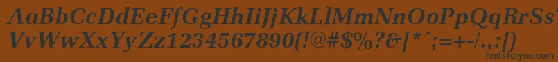 MemoirBoldItalic Font – Black Fonts on Brown Background