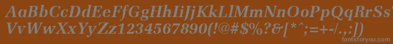 Шрифт MemoirBoldItalic – серые шрифты на коричневом фоне