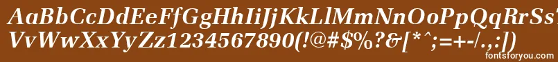 Шрифт MemoirBoldItalic – белые шрифты на коричневом фоне