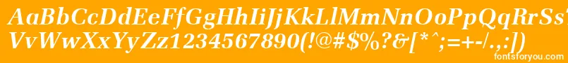 MemoirBoldItalic Font – White Fonts on Orange Background