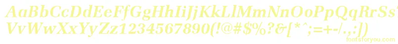 MemoirBoldItalic-Schriftart – Gelbe Schriften