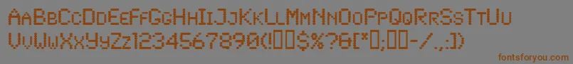 Lowtech Font – Brown Fonts on Gray Background