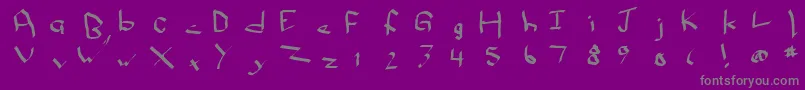 More about Qwikscribblenormal Font Qwikscribblenormal Font – Gray Fonts on Purple Background