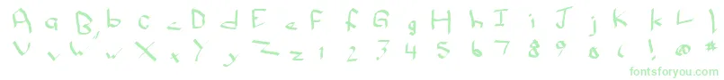 Qwikscribblenormal Font – Green Fonts on White Background