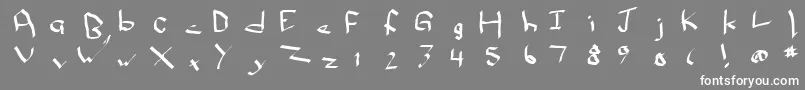 Qwikscribblenormal Font – White Fonts on Gray Background