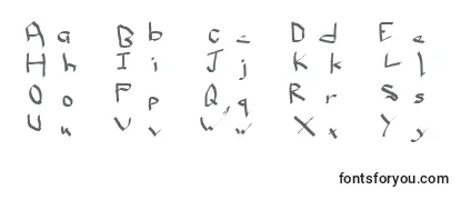 Überblick über die Schriftart Qwikscribblenormal