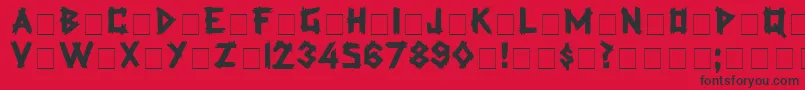 LatexDisplayCapsSsi Font – Black Fonts on Red Background