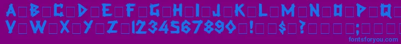 LatexDisplayCapsSsi Font – Blue Fonts on Purple Background