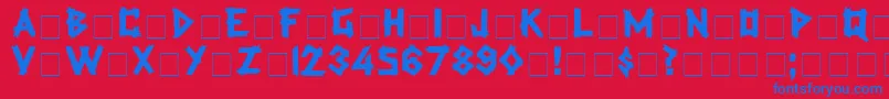 LatexDisplayCapsSsi Font – Blue Fonts on Red Background