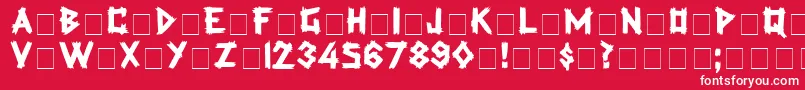 LatexDisplayCapsSsi Font – White Fonts on Red Background