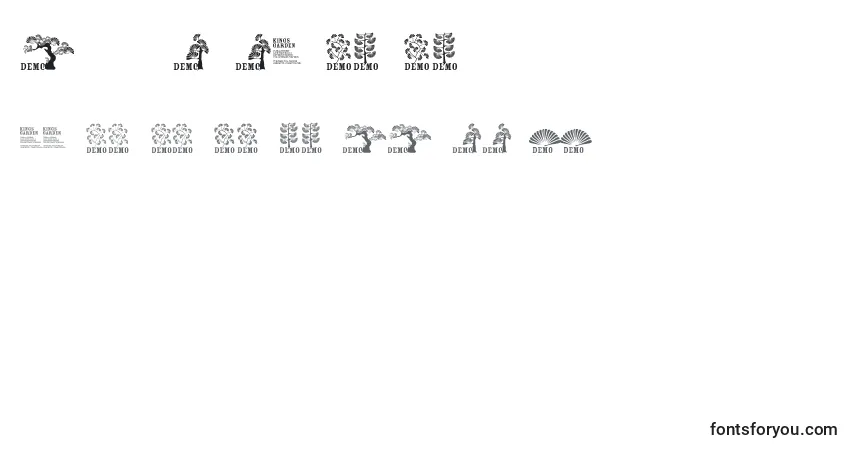 Ftkingsgardendemo-fontti – aakkoset, numerot, erikoismerkit