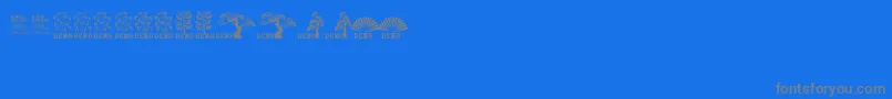 fuente Ftkingsgardendemo – Fuentes Grises Sobre Fondo Azul