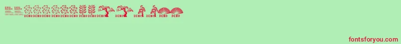 Ftkingsgardendemo Font – Red Fonts on Green Background