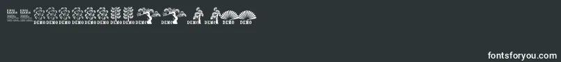 Шрифт Ftkingsgardendemo – белые шрифты на чёрном фоне