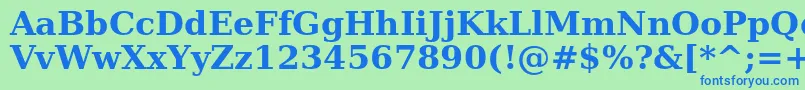 CpfSerifProBold Font – Blue Fonts on Green Background