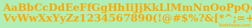 CpfSerifProBold Font – Orange Fonts on Green Background