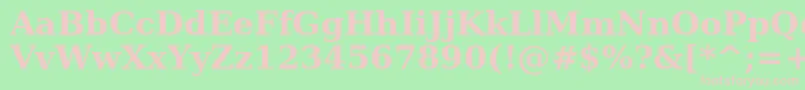 CpfSerifProBold Font – Pink Fonts on Green Background