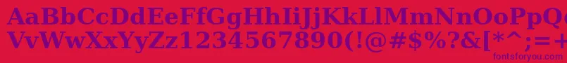 CpfSerifProBold Font – Purple Fonts on Red Background