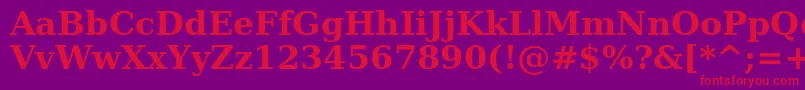 CpfSerifProBold Font – Red Fonts on Purple Background