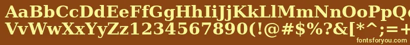 CpfSerifProBold Font – Yellow Fonts on Brown Background