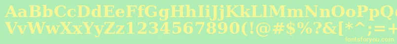 CpfSerifProBold Font – Yellow Fonts on Green Background