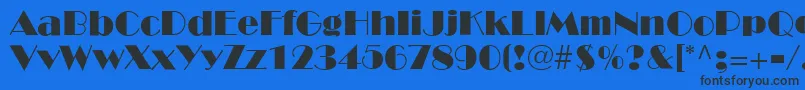 BroadwayLt Font – Black Fonts on Blue Background