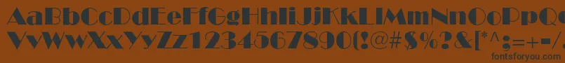 BroadwayLt Font – Black Fonts on Brown Background