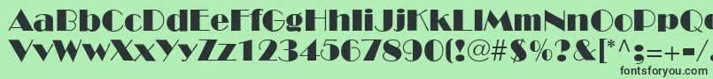 BroadwayLt Font – Black Fonts on Green Background