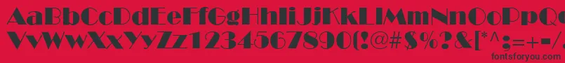 BroadwayLt Font – Black Fonts on Red Background