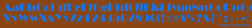 BroadwayLt Font – Blue Fonts on Brown Background