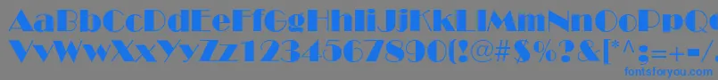 BroadwayLt Font – Blue Fonts on Gray Background