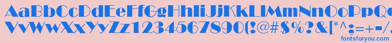 BroadwayLt Font – Blue Fonts on Pink Background
