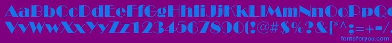 BroadwayLt Font – Blue Fonts on Purple Background