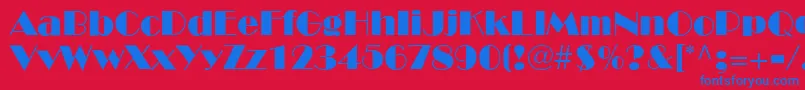 BroadwayLt Font – Blue Fonts on Red Background