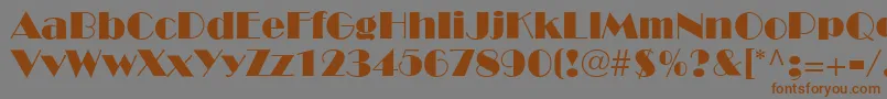 BroadwayLt Font – Brown Fonts on Gray Background