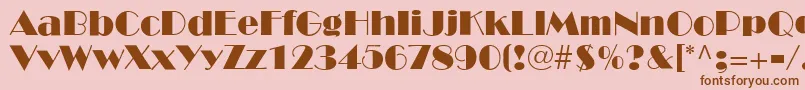 BroadwayLt Font – Brown Fonts on Pink Background