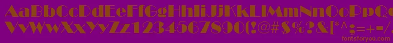 BroadwayLt Font – Brown Fonts on Purple Background