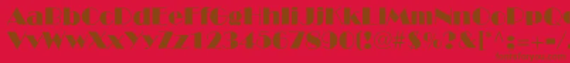 BroadwayLt Font – Brown Fonts on Red Background