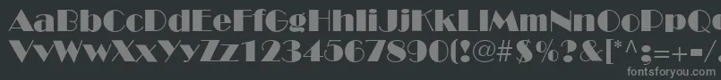 BroadwayLt Font – Gray Fonts on Black Background