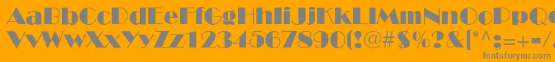 BroadwayLt Font – Gray Fonts on Orange Background