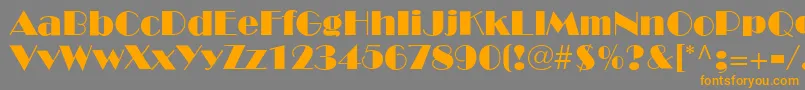 BroadwayLt Font – Orange Fonts on Gray Background