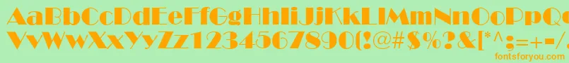 BroadwayLt Font – Orange Fonts on Green Background