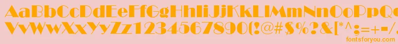 BroadwayLt Font – Orange Fonts on Pink Background