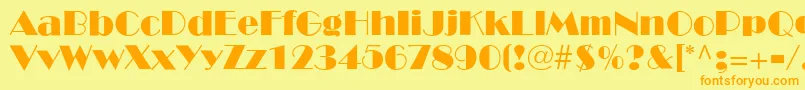 BroadwayLt Font – Orange Fonts on Yellow Background