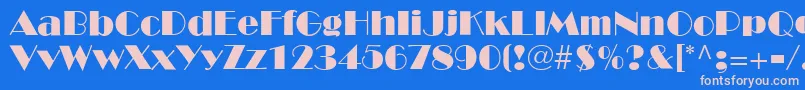BroadwayLt Font – Pink Fonts on Blue Background