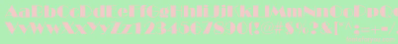 BroadwayLt Font – Pink Fonts on Green Background